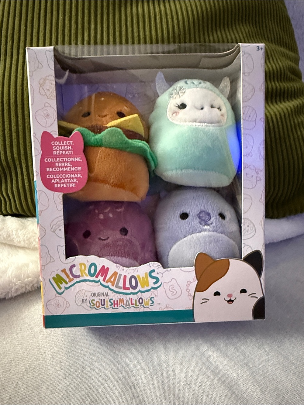 NIB Micromallows Squishmallows 4 Pack Mini Plush Set Bop Malcolm Holly